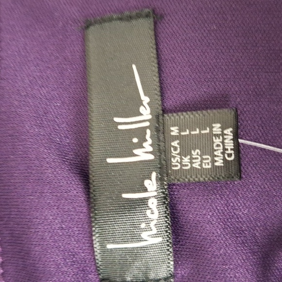Nicole Miller NEW Purple Whimsigoth Witchy Ruched Burnout Velvet Fairy Top Sz. M - Picture 10 of 13